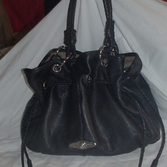 elliott lucca black leather purse